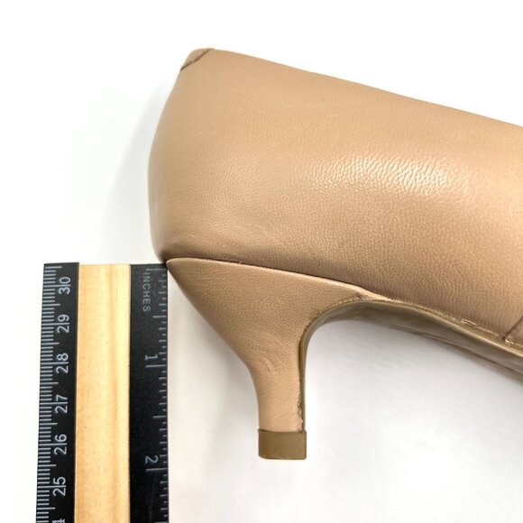 Trotters Womens Size 6.5 Beige‎ Nude Tan Leather Kitten Heels Pumps Shoes - Picture 13 of 14